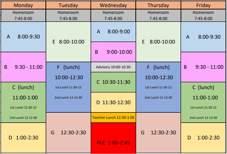 Early College Schedule
