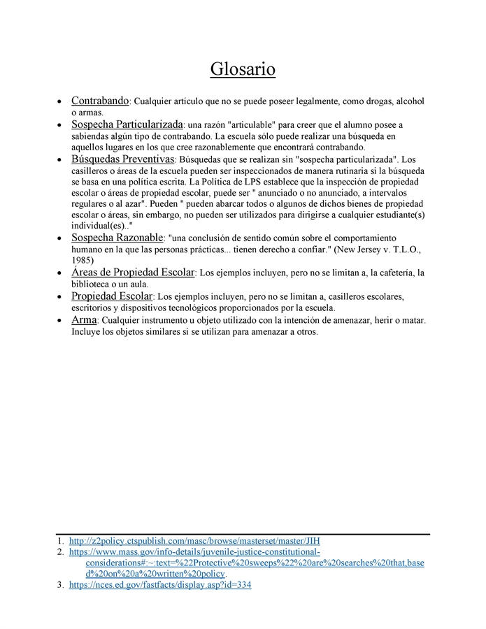 Protective Sweeps Spanish 3